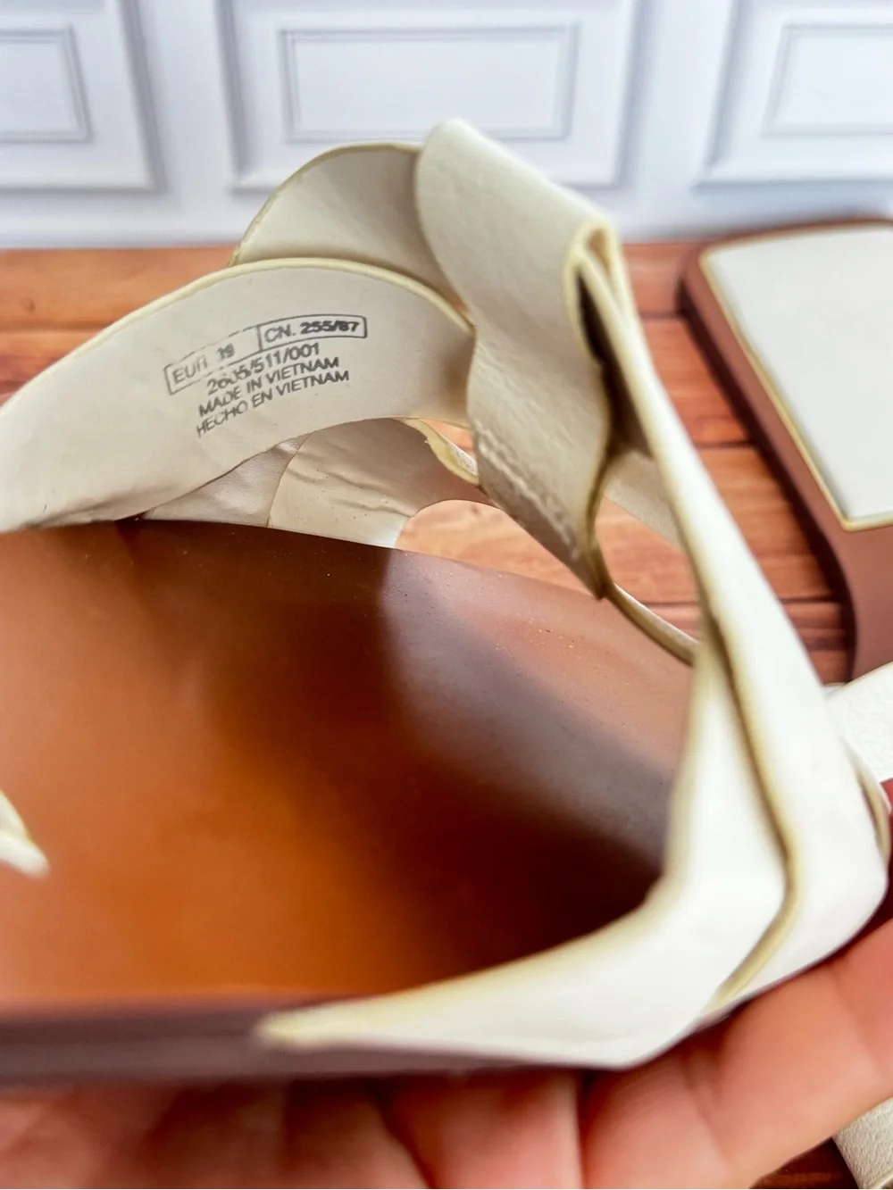 Zara leather Cream Braided Flat Slide Sandals - Picture 8 of 8